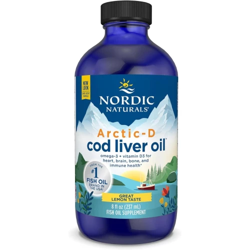 Nordic Naturals - Arctic-D Cod Liver Oil Lemon - 237 ml Nordic Naturals - Arctic-D Cod Liver Oil Lemon - 237 ml